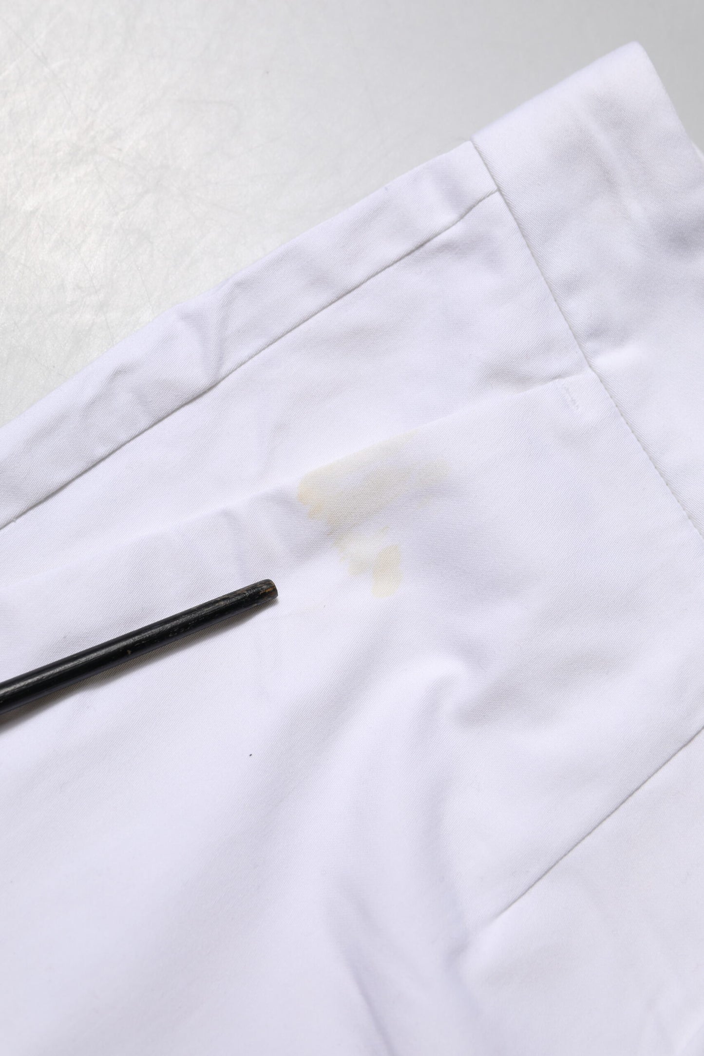 White Cotton Stretch Mid Waist Jeans