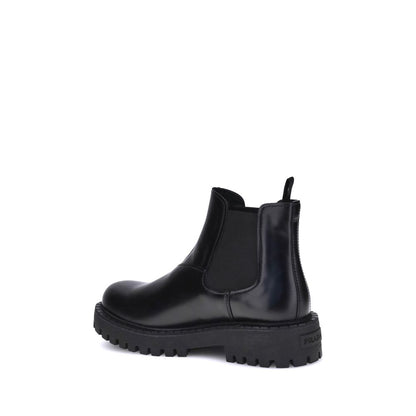 Black Calf Leather Bos Taurus Chelsea Boots