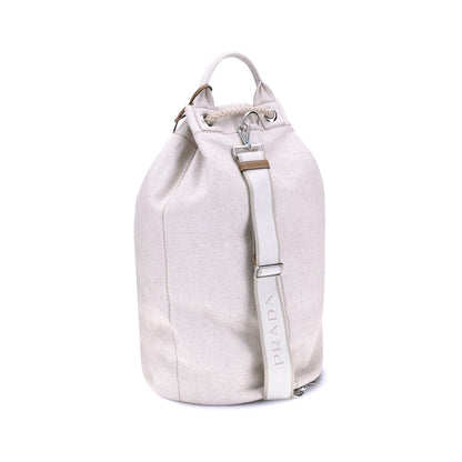 White Cotton Backet Bag