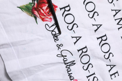 White Cotton Printed Sleeveless Round Neck Top