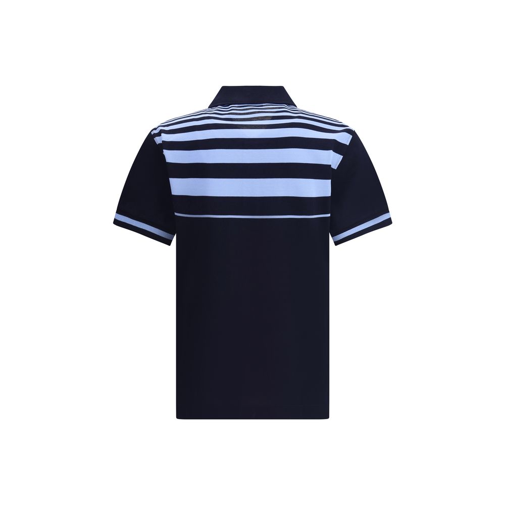 Blue Cotton Polo Shirt