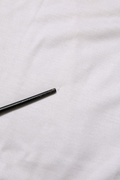 White Cashmere Logo V-neck Pullover Sweater