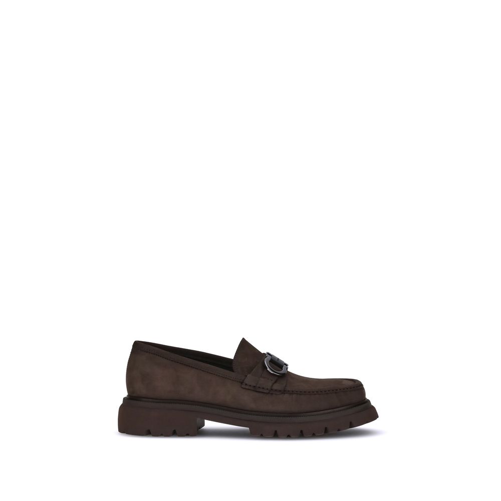 Brown Calf Leather Bos Taurus Slip-On Loafers