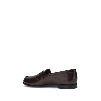 Brown Calf Leather Bos Taurus Slip-On Loafers