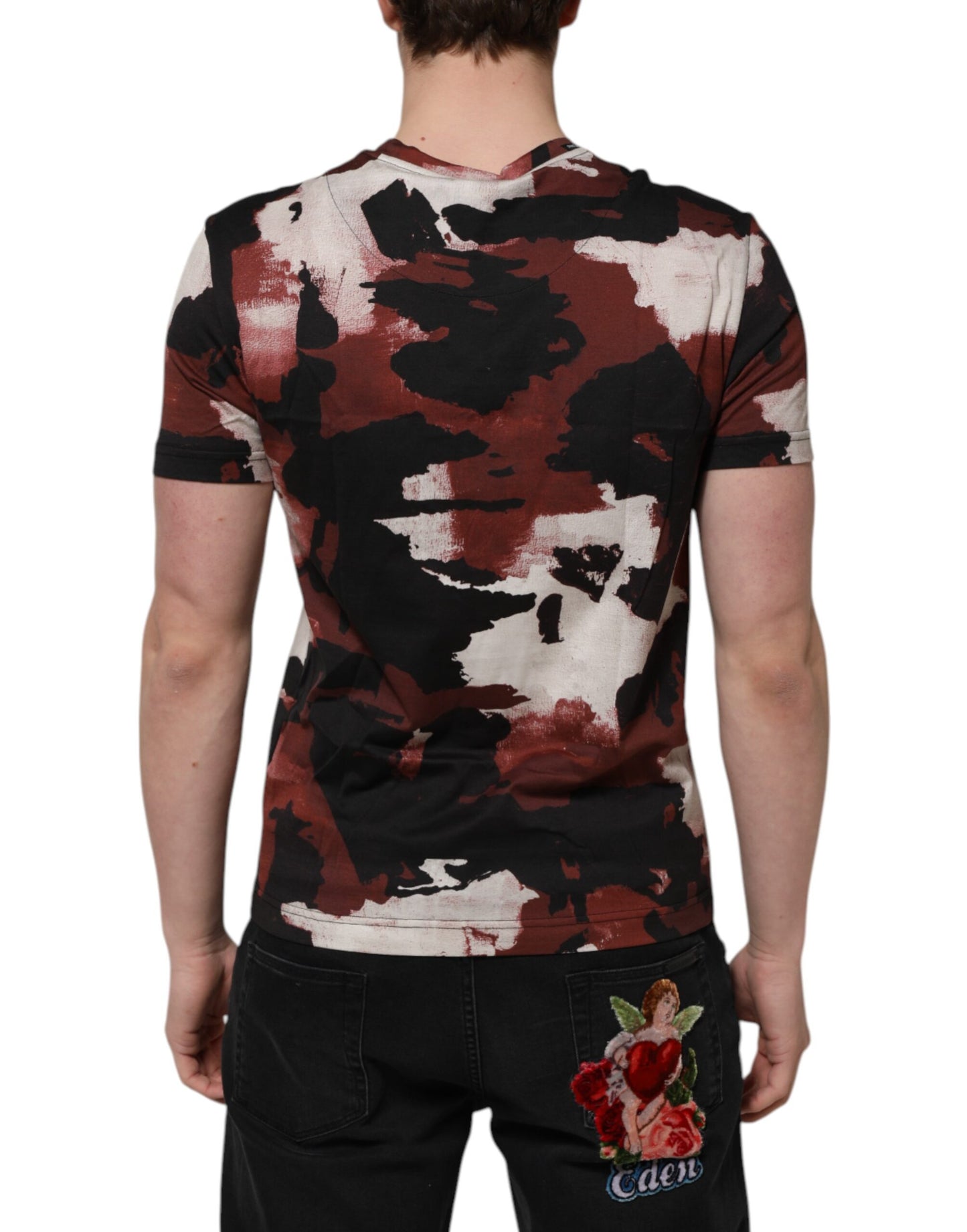 Multicolor Camouflage Men Crew Neck T-shirt