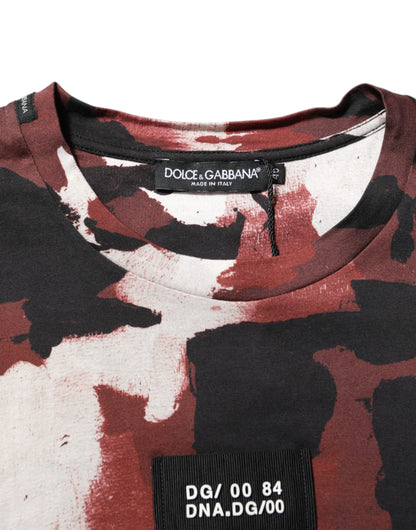 Multicolor Camouflage Men Crew Neck T-shirt