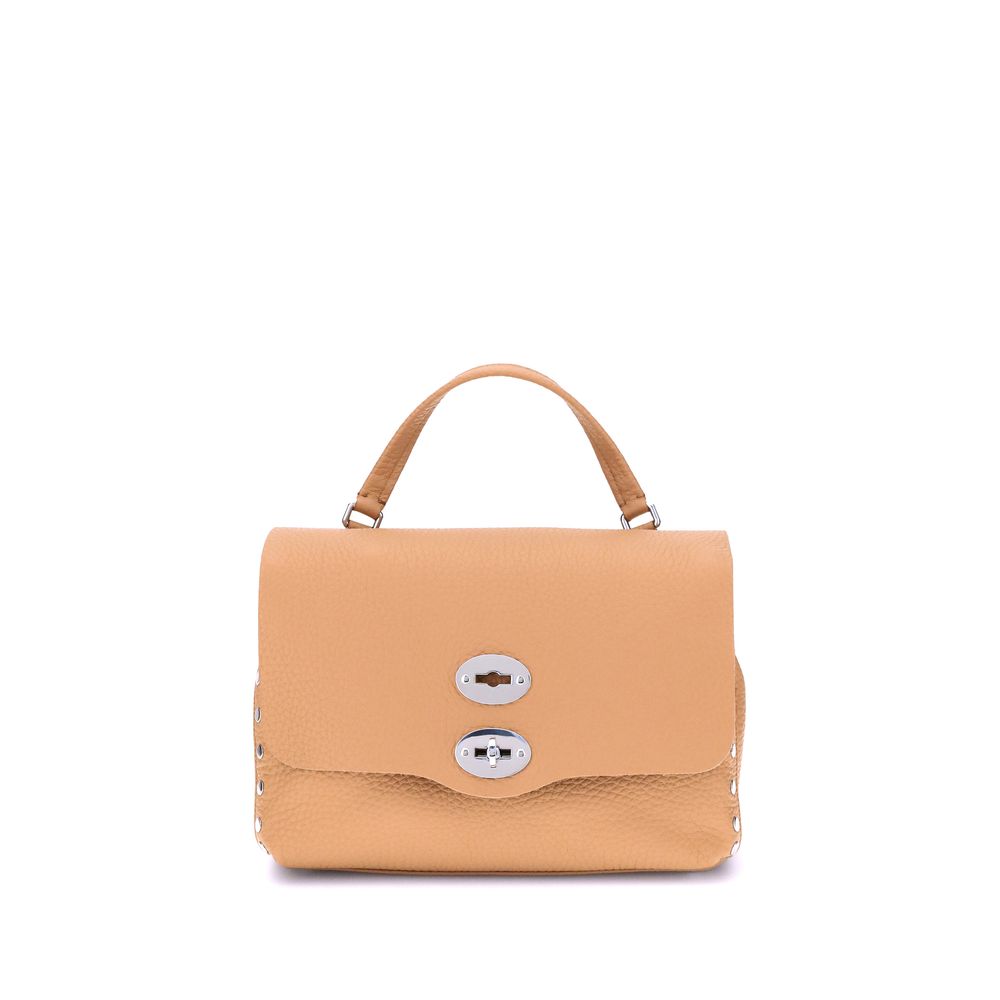 Beige Calf Leather Bos Taurus Handbag