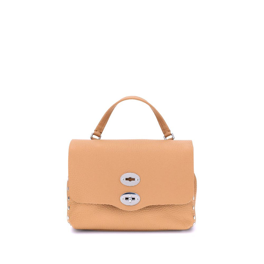 Beige Calf Leather Bos Taurus Handbag