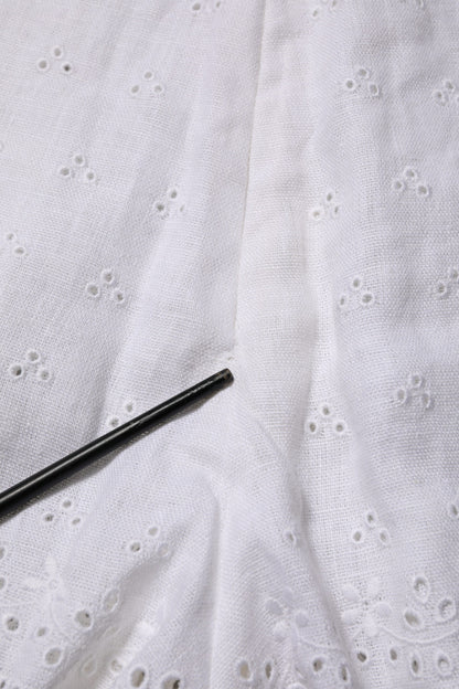 White Linen High Waisted Hot Pants Shorts