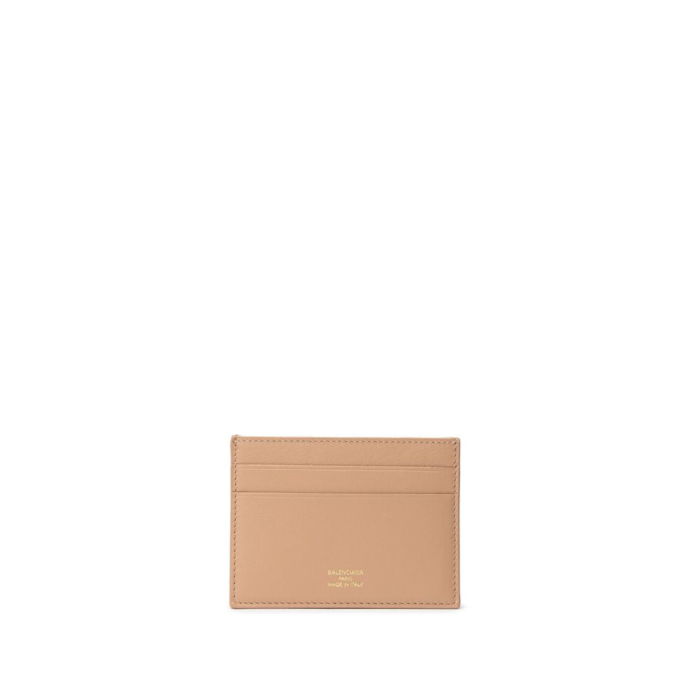 Beige Leather Cardholder