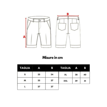 Blue Polyester Shorts