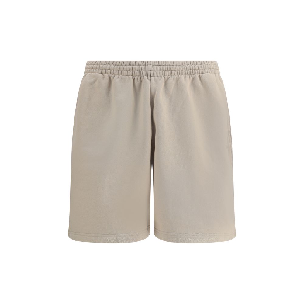 Beige Cotton Bermuda Shorts