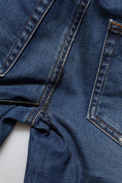 Blue Cotton Low Waist Skinny Denim Jeans