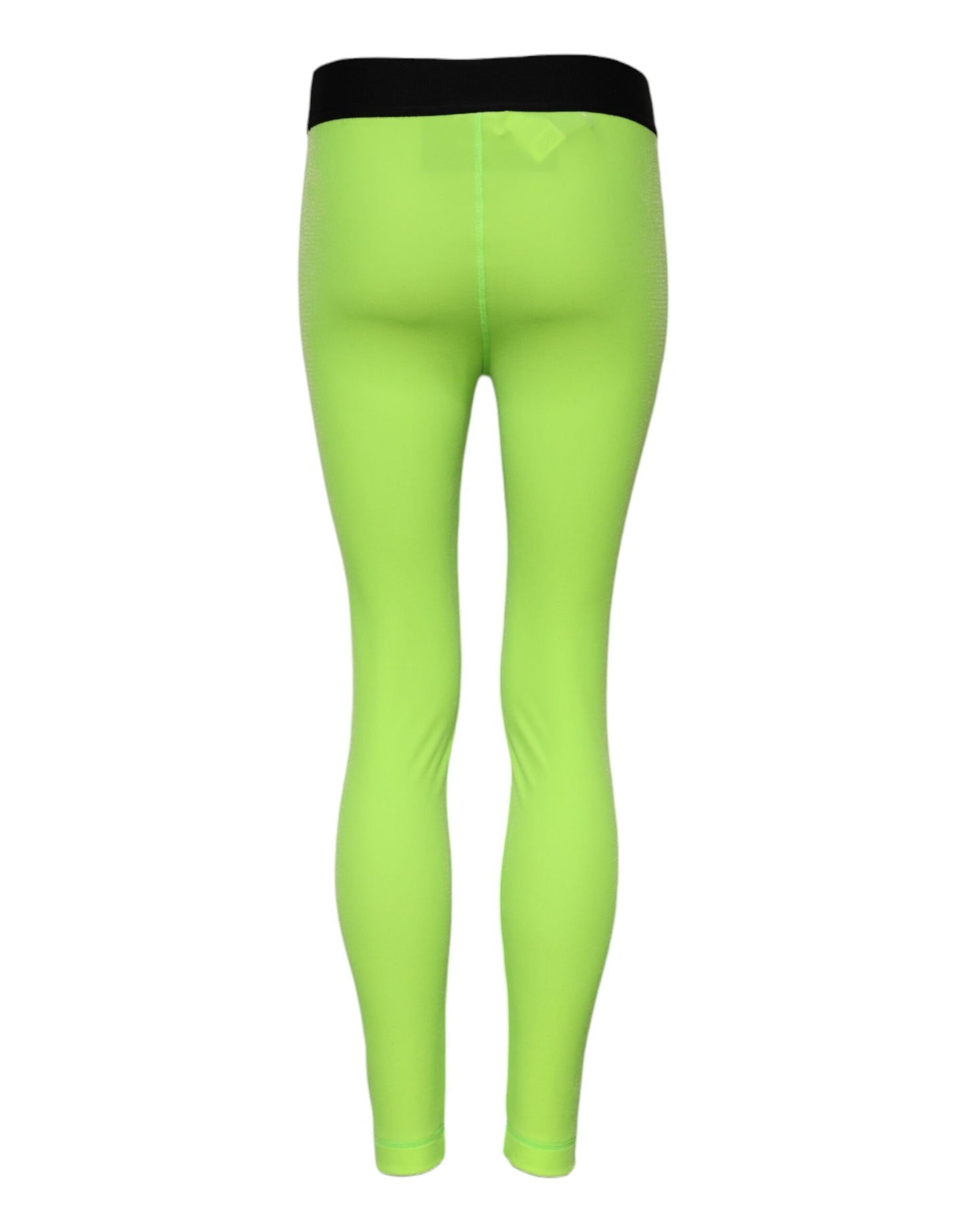 Green Nylon Slim Fit Leggings Pants
