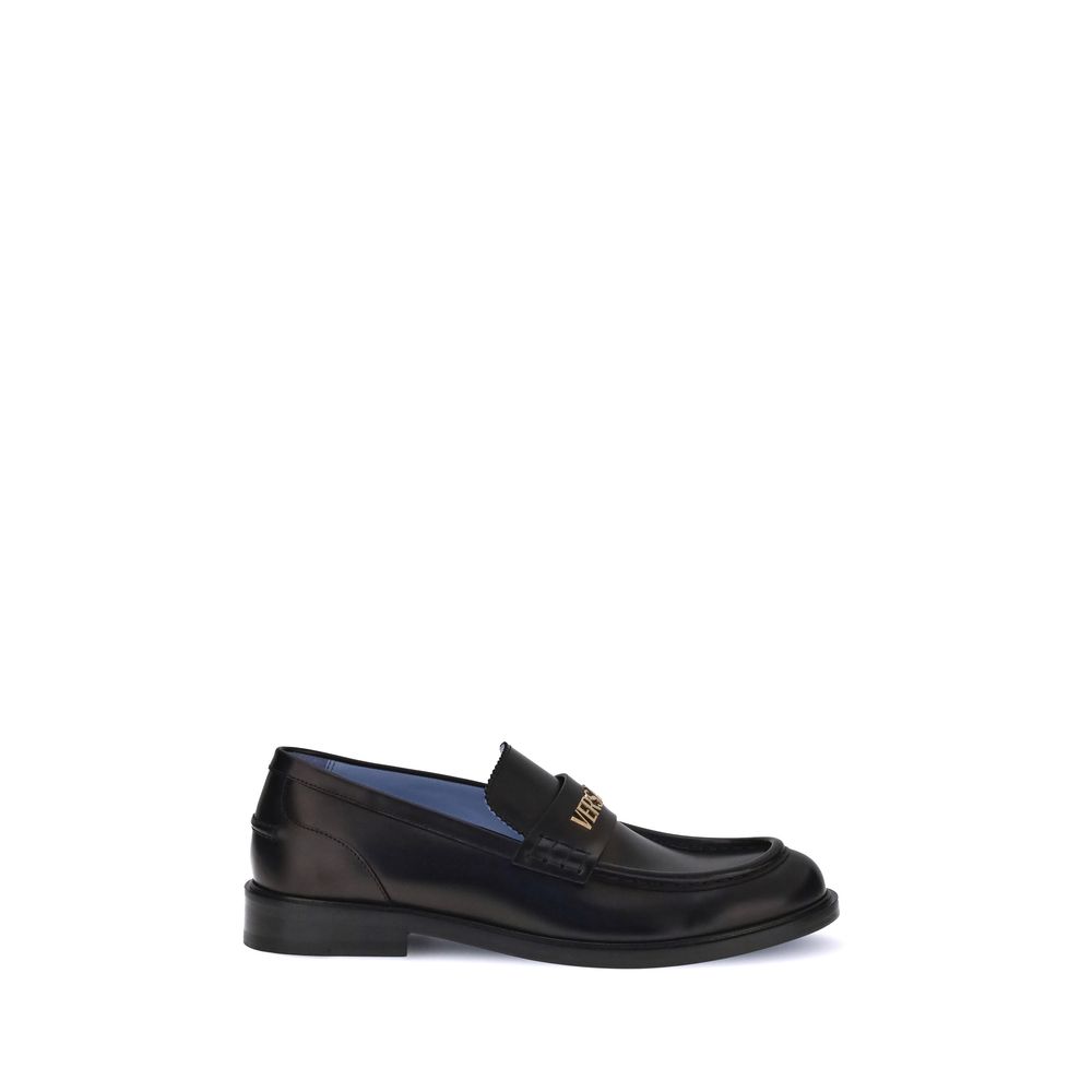 Black Calf Leather Bos Taurus Slip-On Loafers