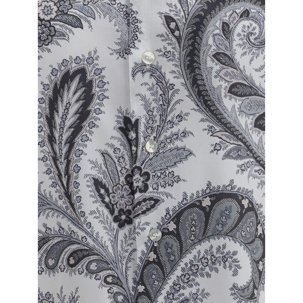 Gray Cotton Pattern Shirt