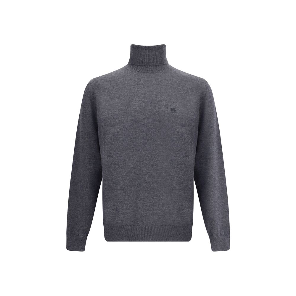 Gray Wool Turtleneck
