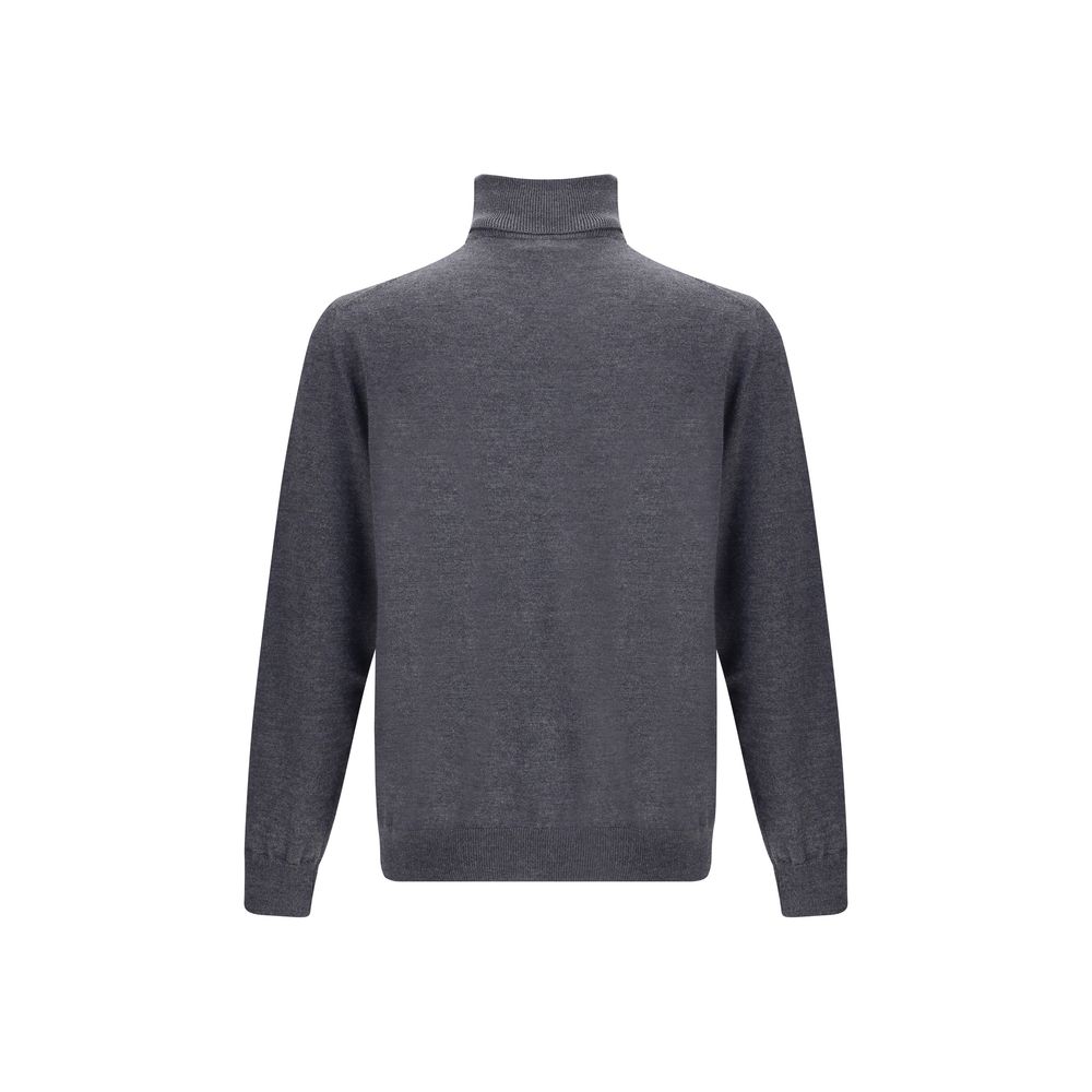 Gray Wool Turtleneck