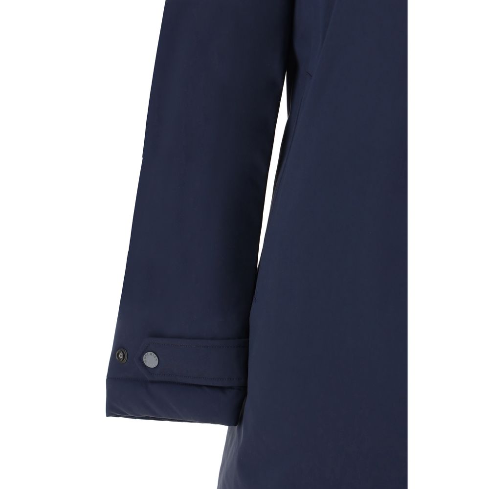 Blue Polyester Coat