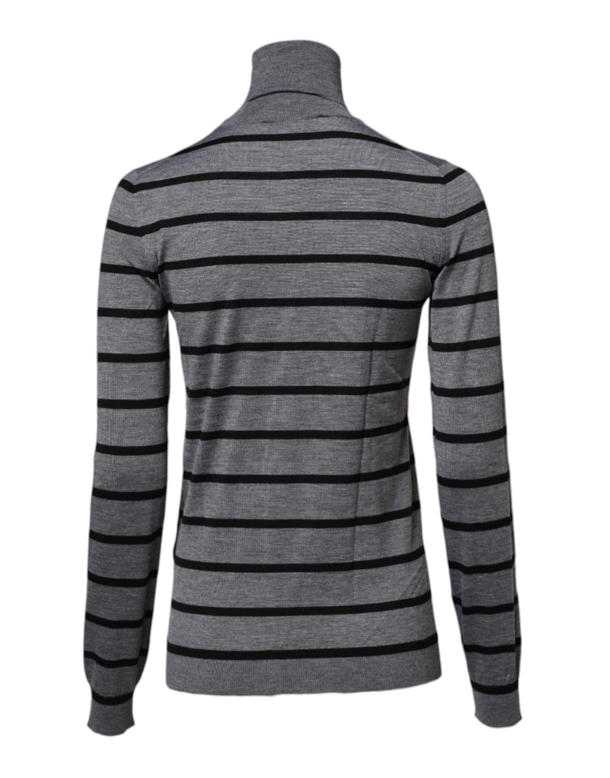 Gray Floral Embroidery Pullover Sweater