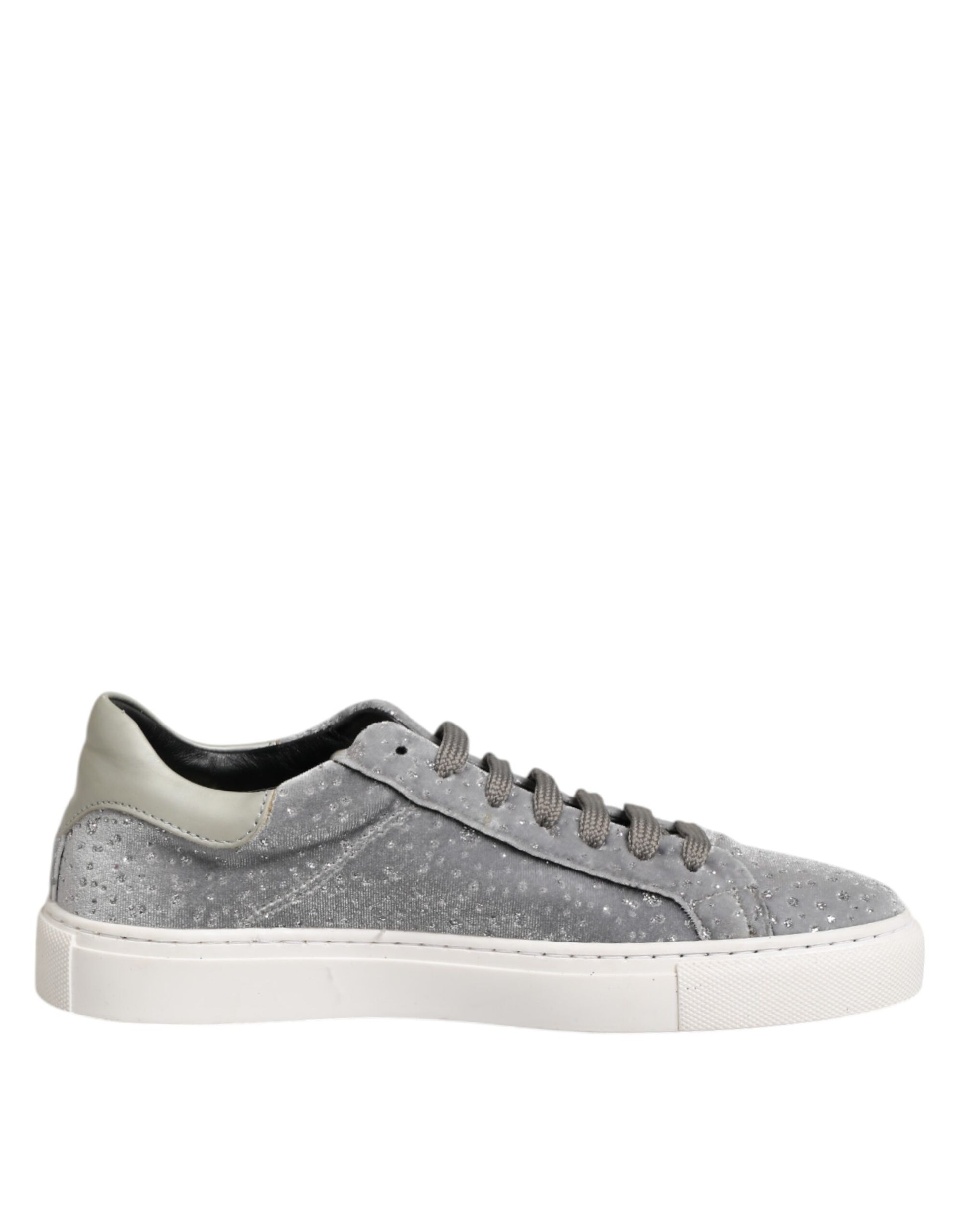 Gray Suede Low Top Lace Up Sneakers Shoes