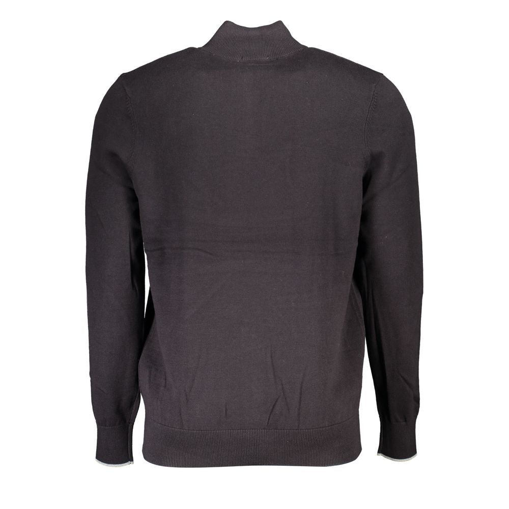 Black Cotton Men's Sweater