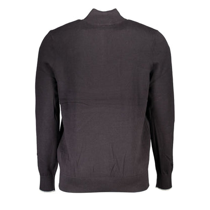 Black Cotton Men's Sweater