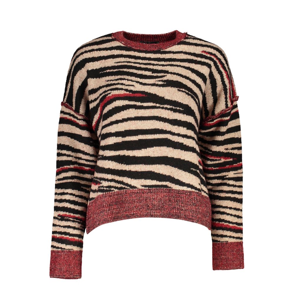 Red Polyester Women Sweater Turtleneck