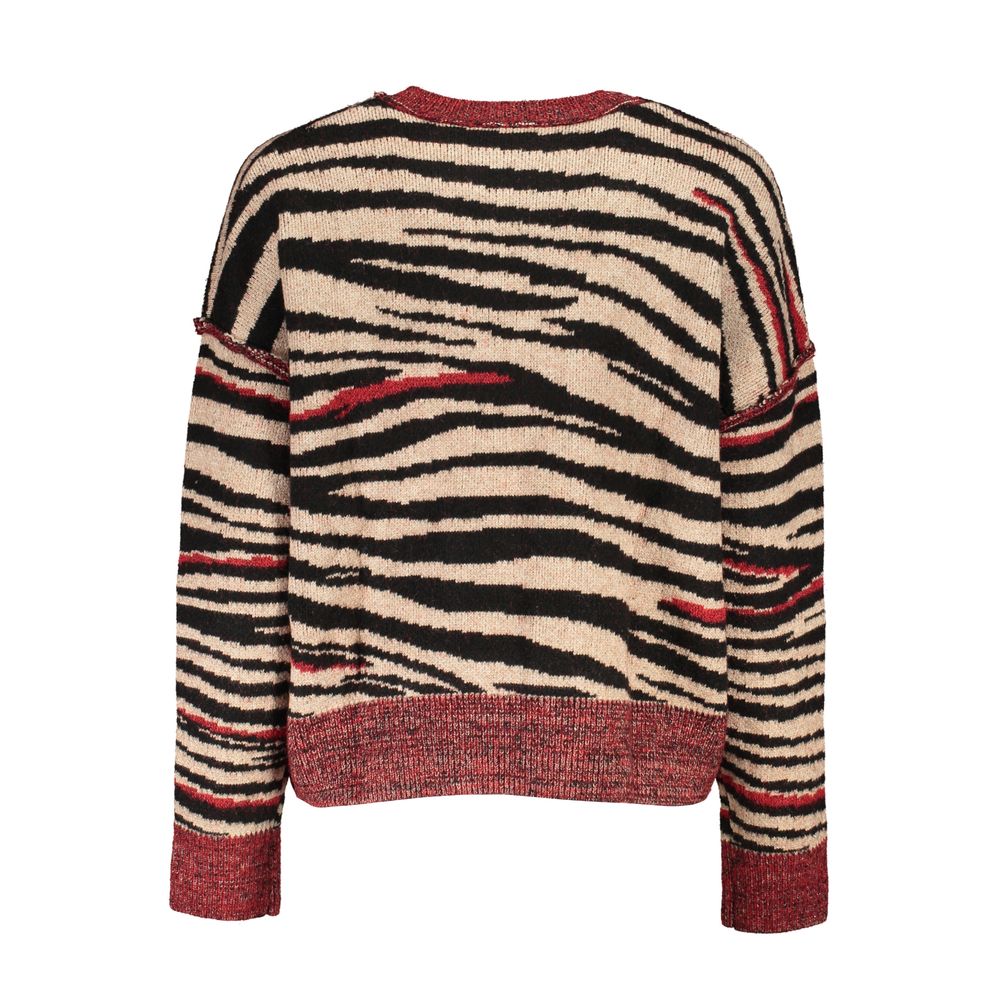 Red Polyester Women Sweater Turtleneck