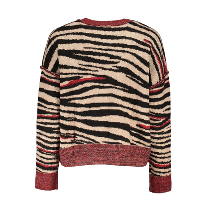 Red Polyester Women Sweater Turtleneck