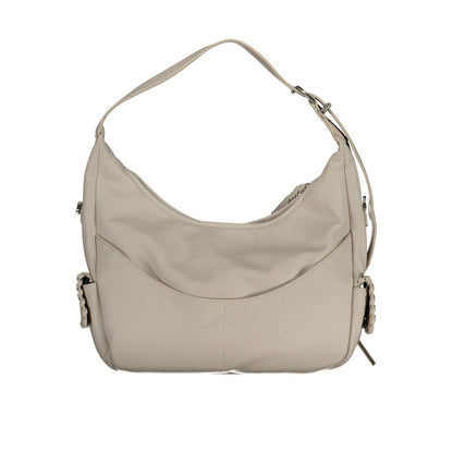 White Polyurethane Women Handbag