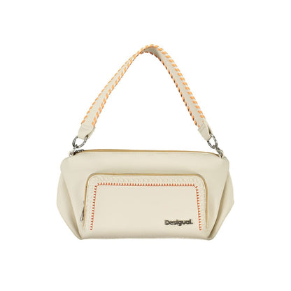 White Polyurethane Women's Handbag