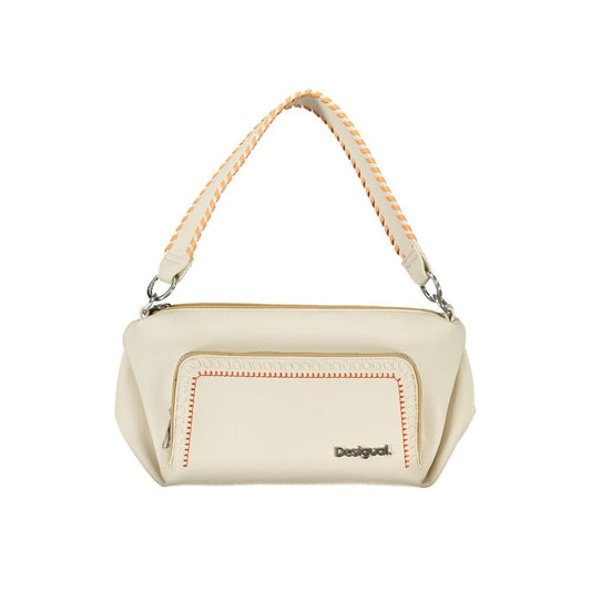 White Polyurethane Women's Handbag