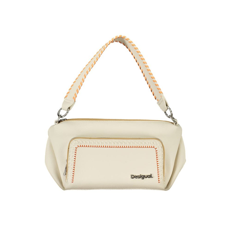 White Polyurethane Women's Handbag
