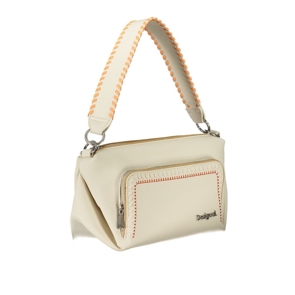 White Polyurethane Women's Handbag