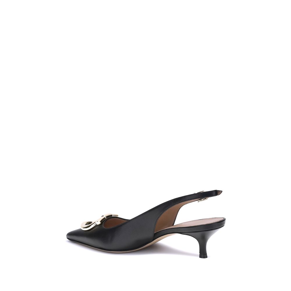 Black Calf Leather Bos Taurus High Heel Pumps