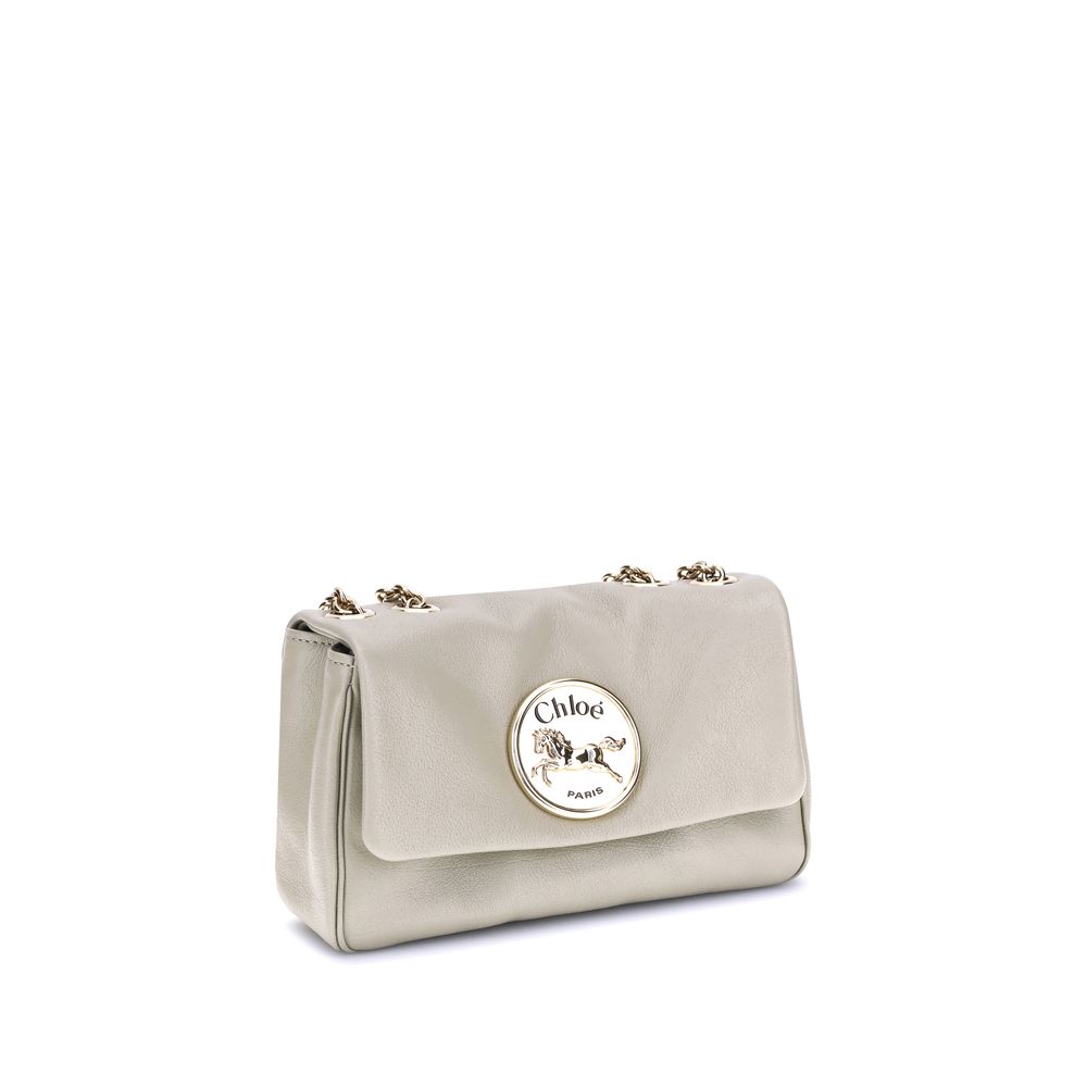 Beige Calf Leather Bos Taurus Shoulder Bag