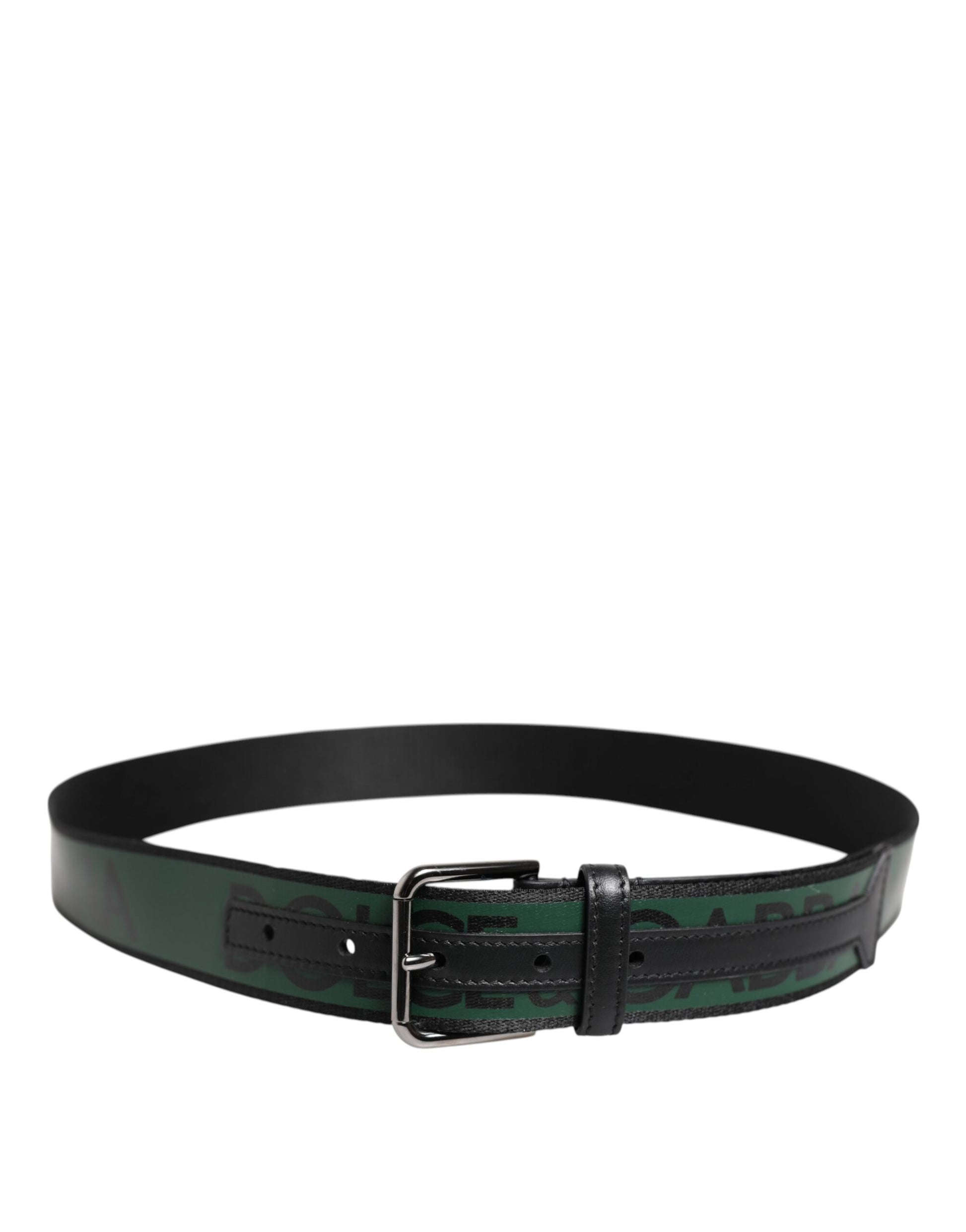 Green Black Polyester DG Logo Buckle Belt