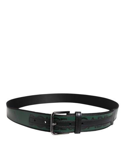Green Black Polyester DG Logo Buckle Belt