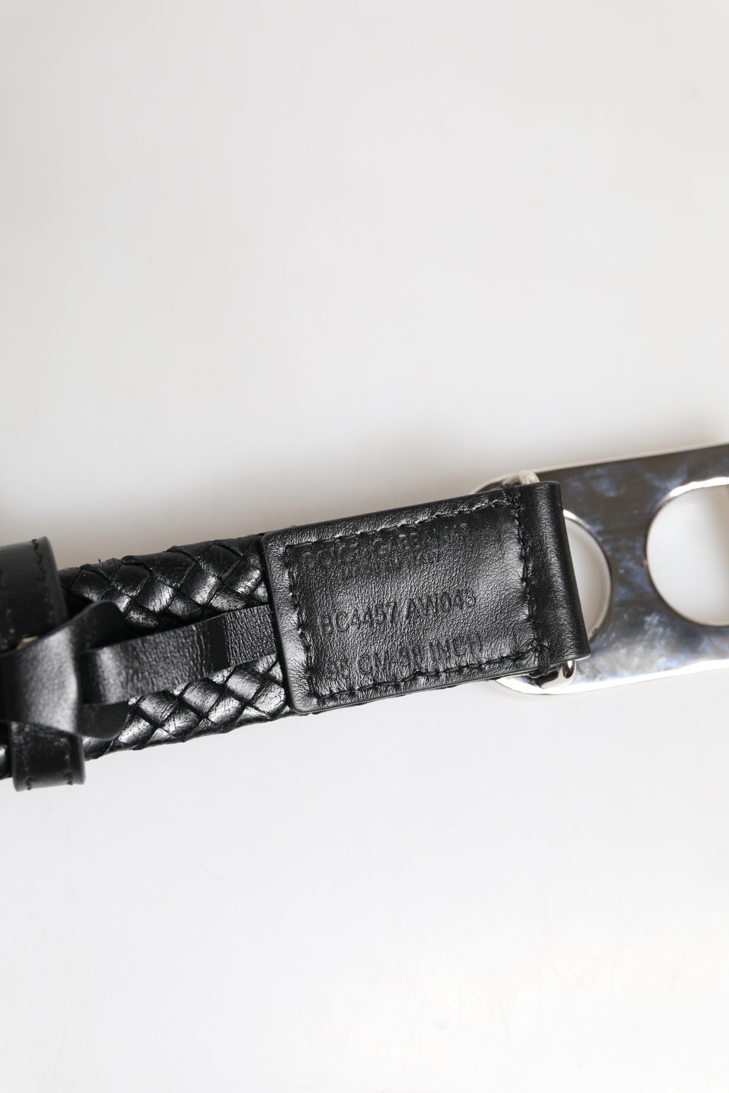 Black Classic Leather DG Logo Buckle Belt