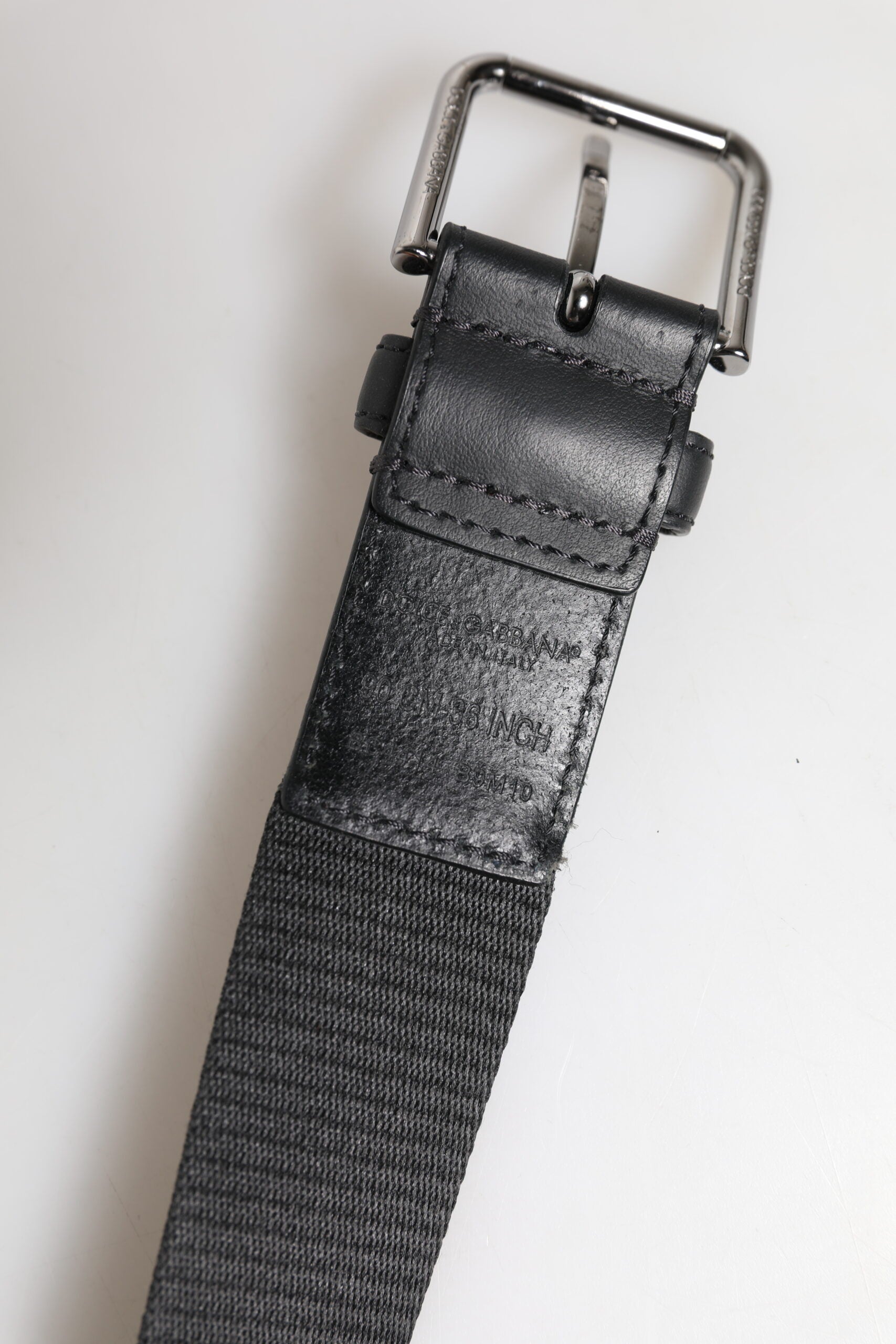 Green Black Polyester DG Logo Buckle Belt