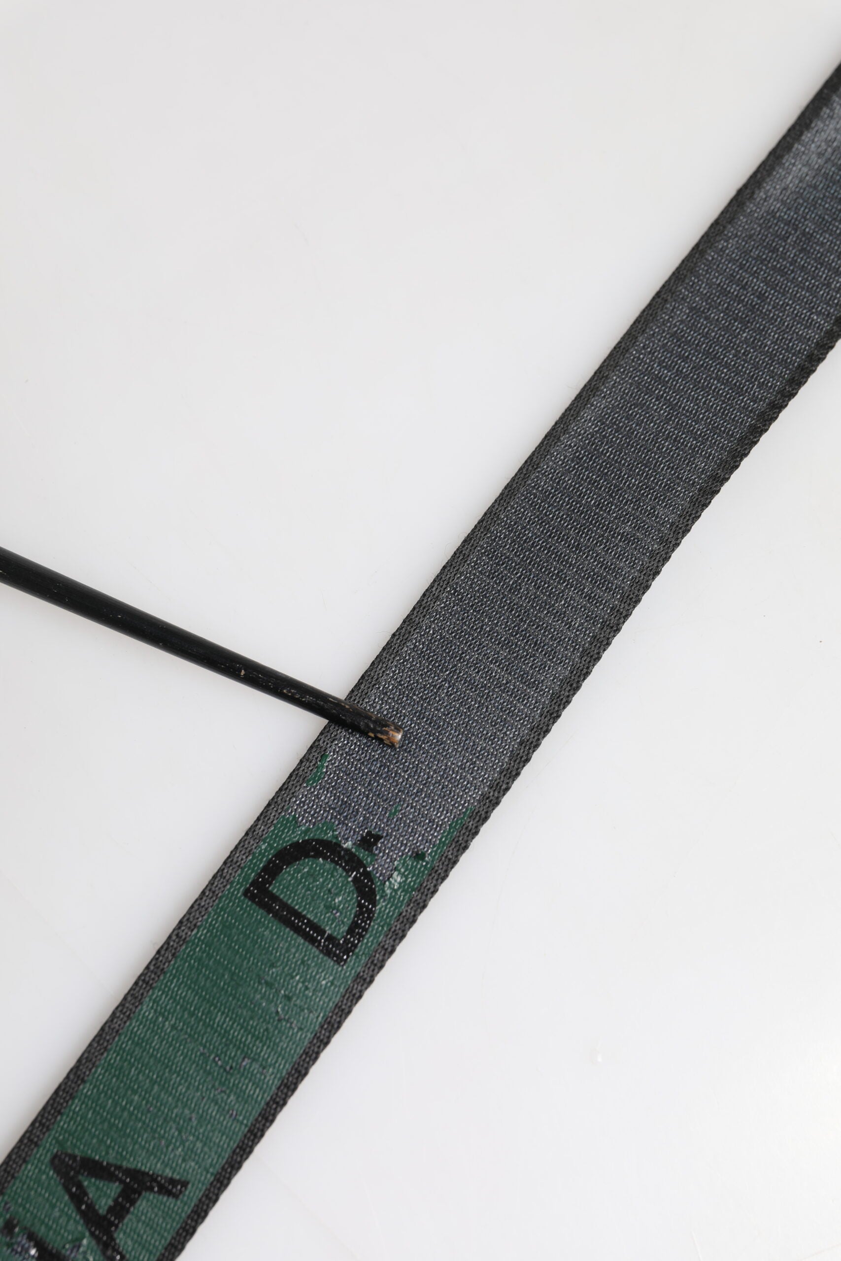 Green Black Polyester DG Logo Buckle Belt