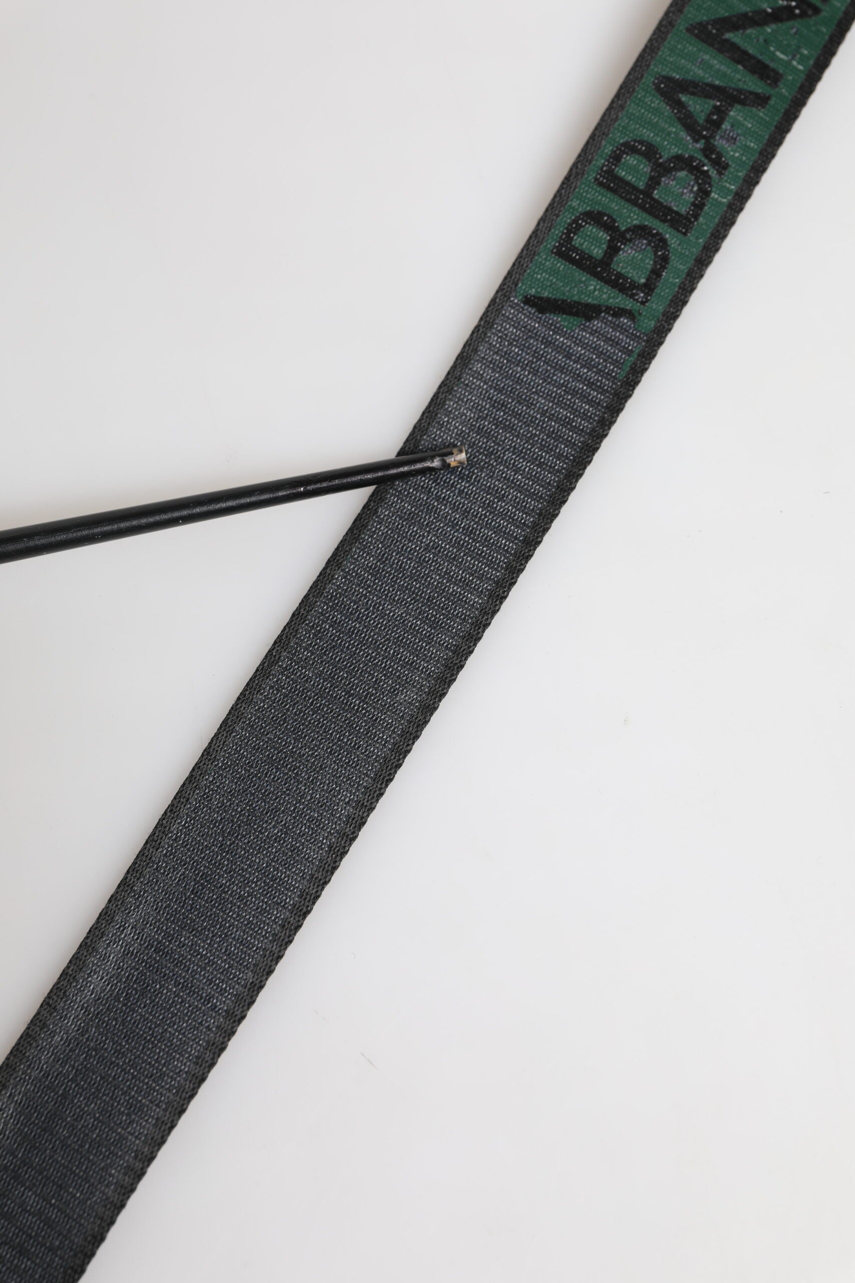 Green Black Polyester DG Logo Buckle Belt