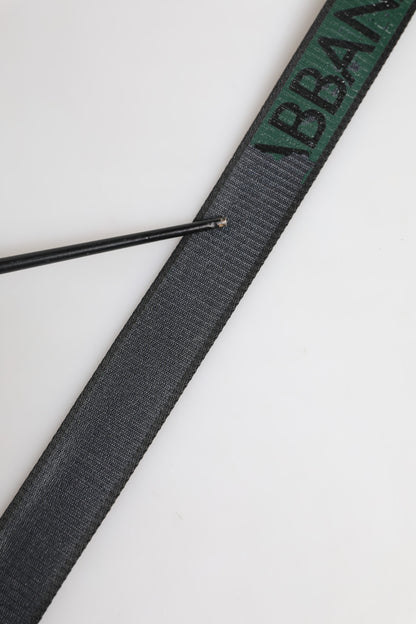 Green Black Polyester DG Logo Buckle Belt
