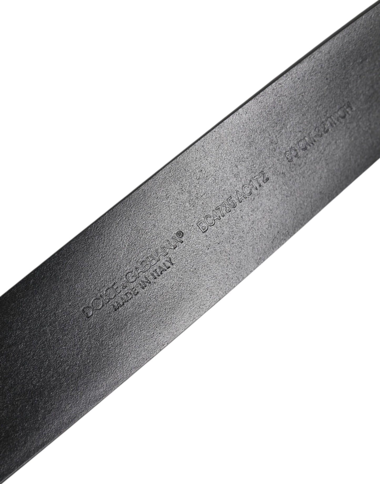 Black Leather Studded DG Metal Buckle Belt