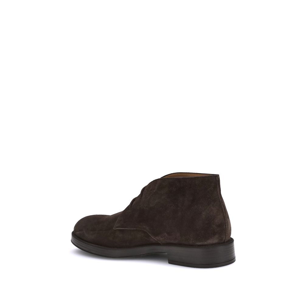 Brown Calf Leather Bos Taurus Ankle Boots