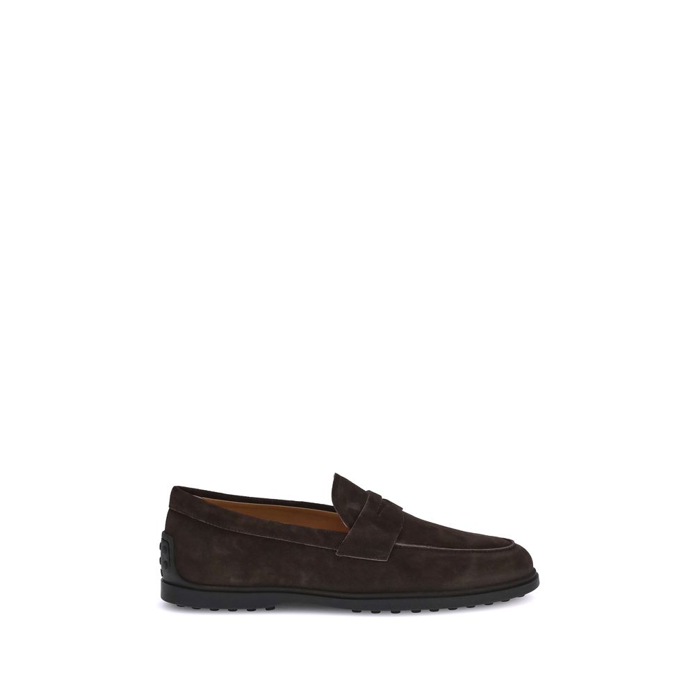 Brown Calf Leather Bos Taurus Slip-On Loafers
