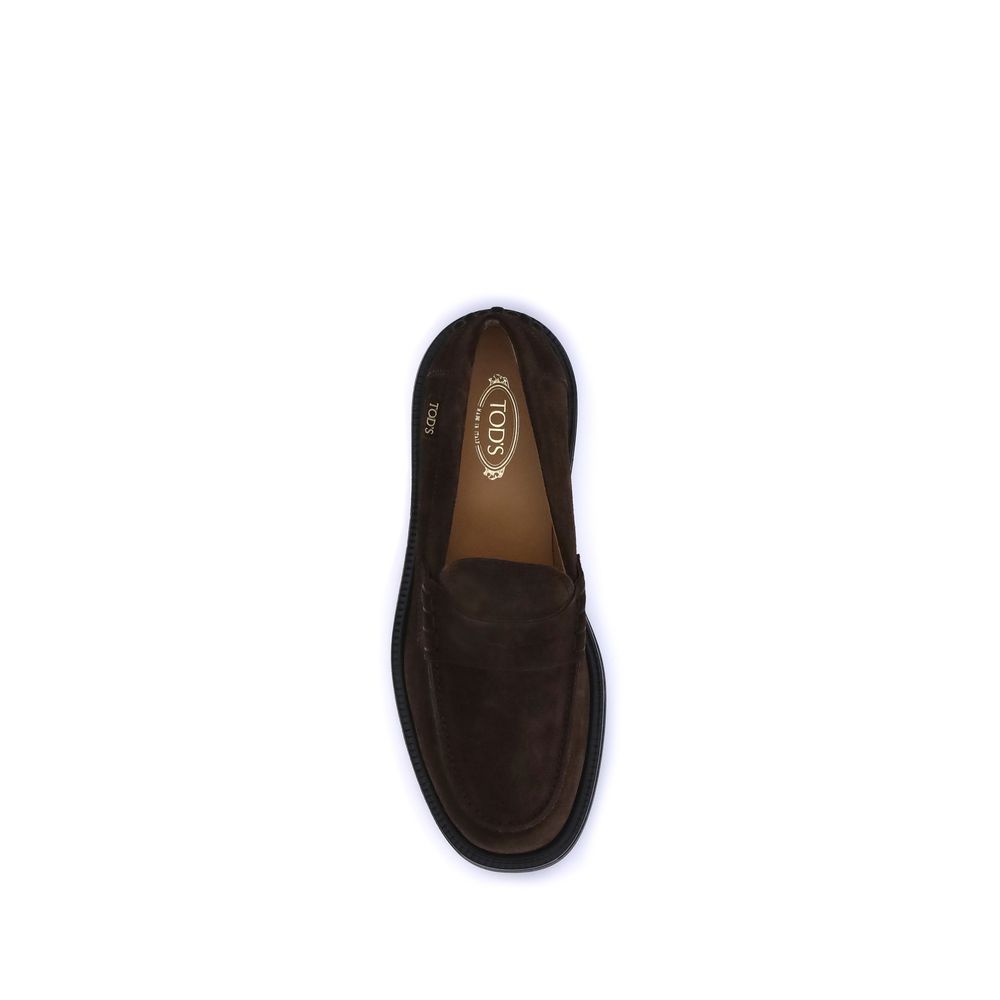 Brown Rubber Slip-On Loafers