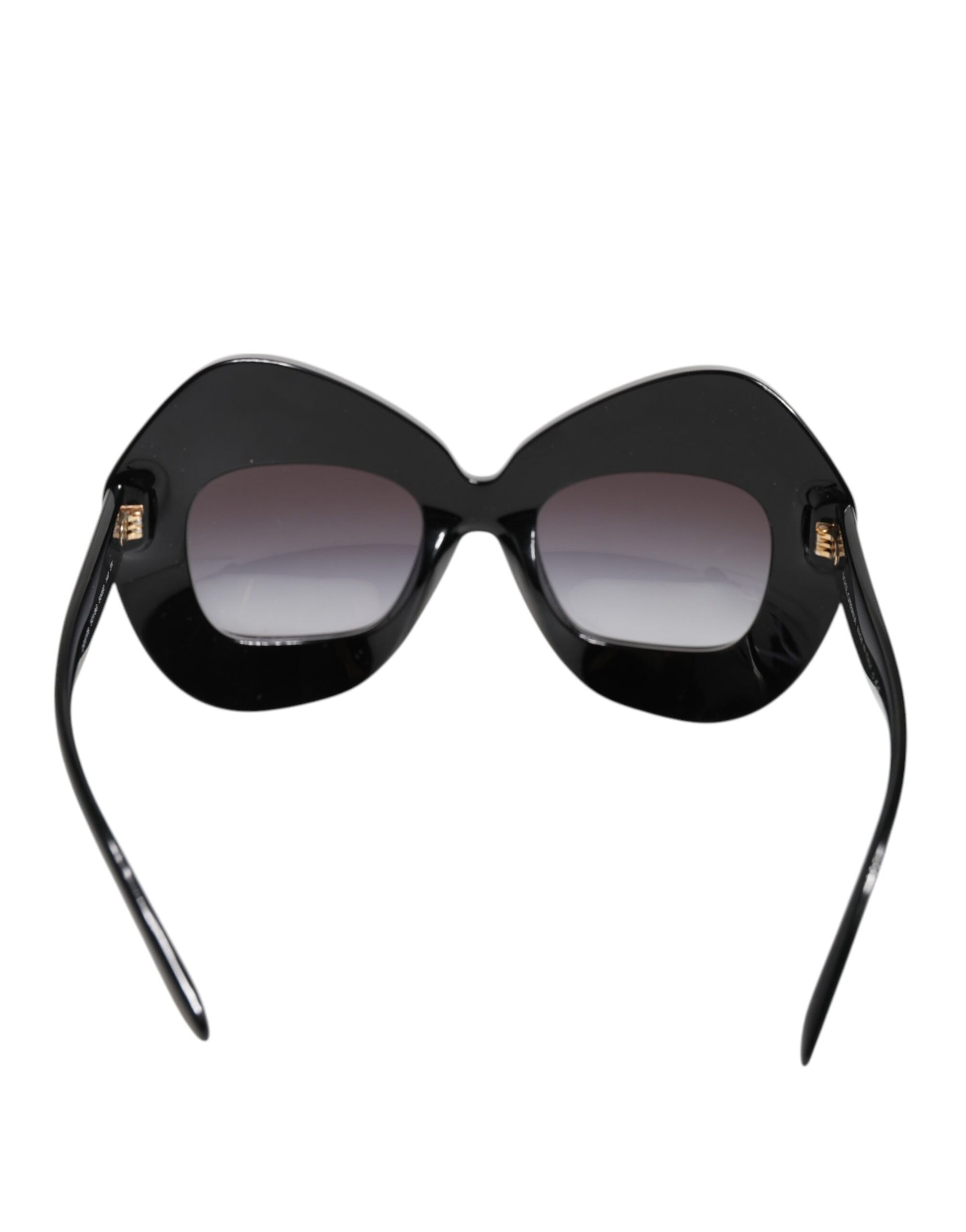 Black White PIED DE POULE Print Oversized Shades Sunglasses