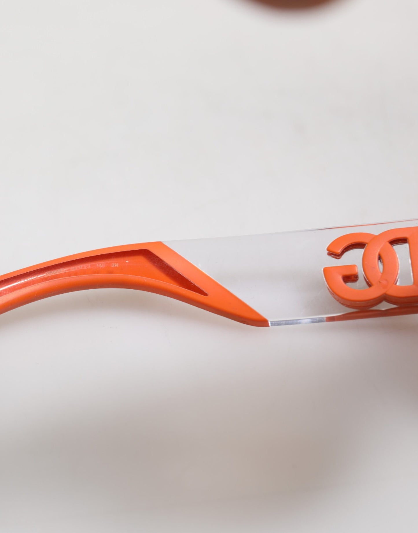 Orange Reborn To Live Oval Frame Logo Eyewear Sunglasses